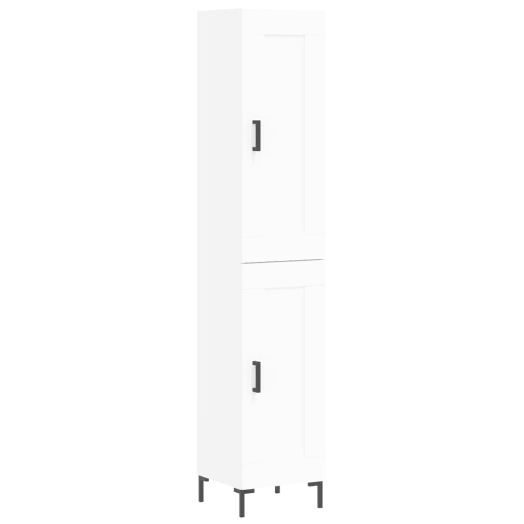 Buffet haut Blanc 34,5x34x180 cm Bois d'ingénierie - XIOS