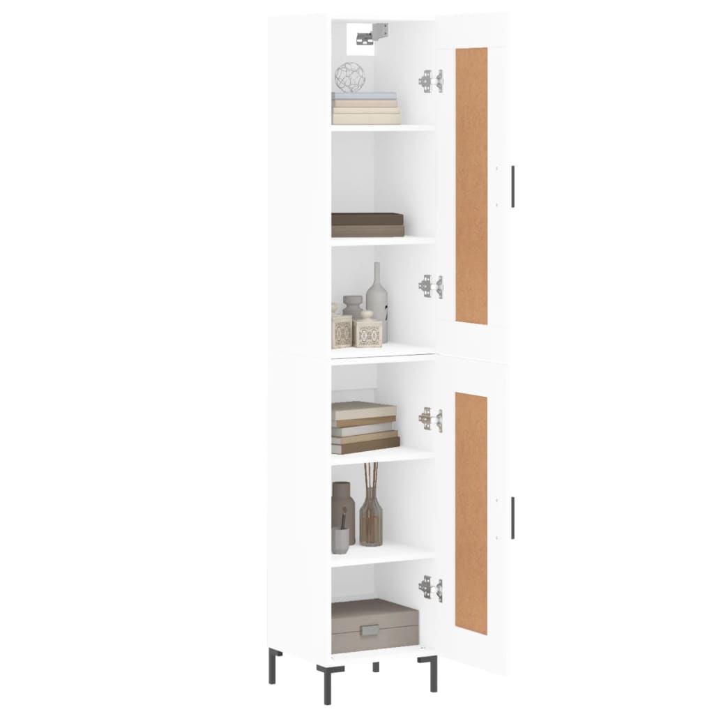 Buffet haut Blanc 34,5x34x180 cm Bois d'ingénierie - XIOS