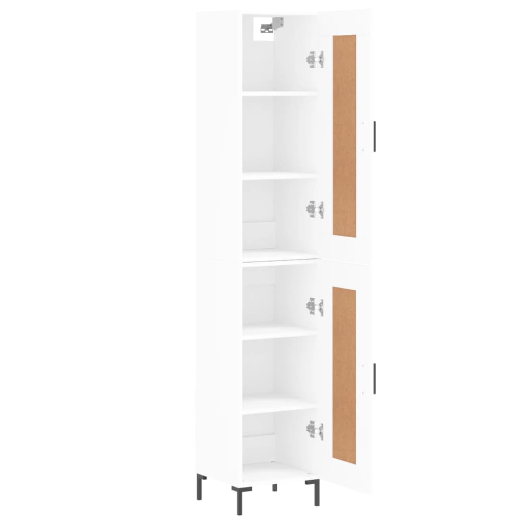 Buffet haut Blanc 34,5x34x180 cm Bois d'ingénierie - XIOS