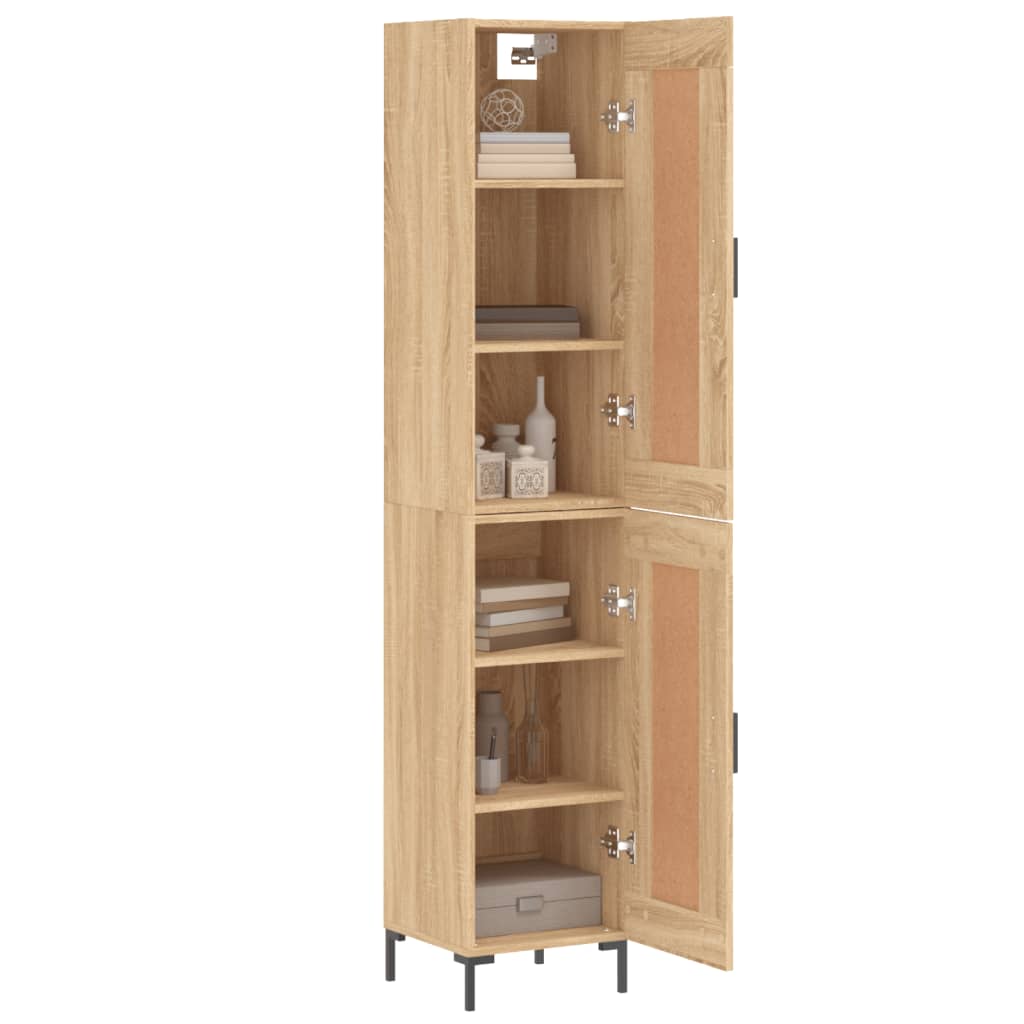 Buffet haut Chêne sonoma 34,5x34x180 cm Bois d'ingénierie - XIOS