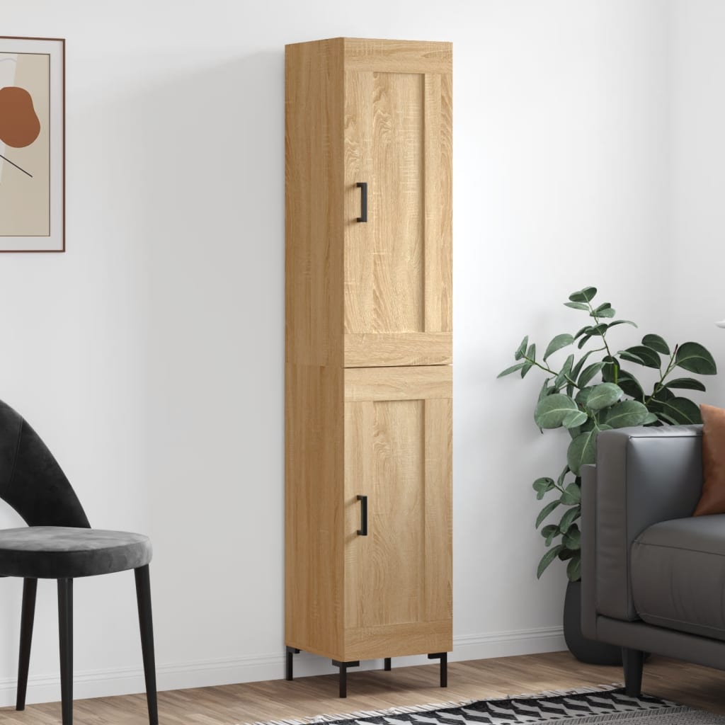 Buffet haut Chêne sonoma 34,5x34x180 cm Bois d'ingénierie - XIOS