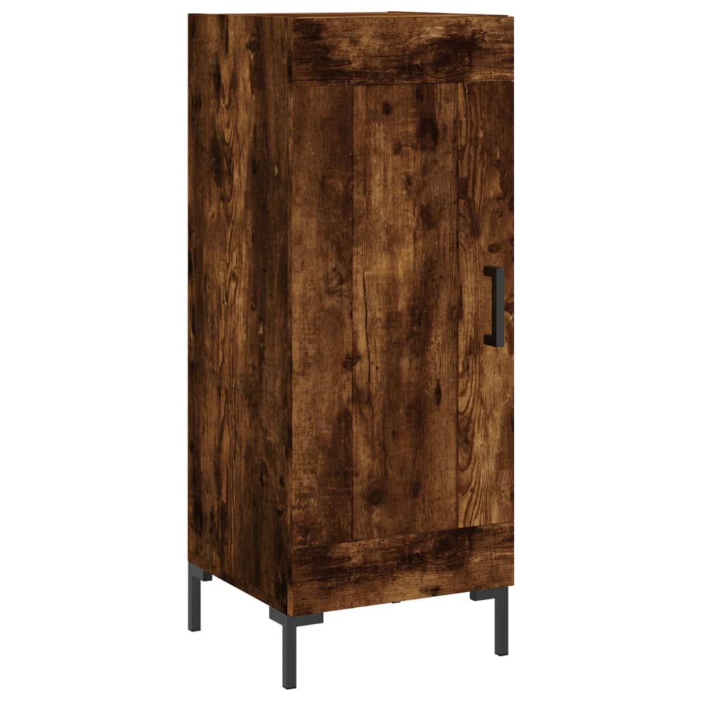 Buffet haut Chêne fumé 34,5x34x180 cm Bois d'ingénierie - XIOS
