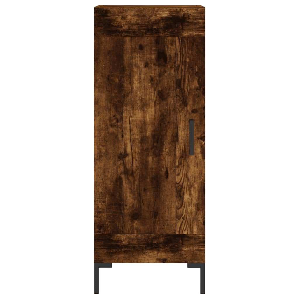 Buffet haut Chêne fumé 34,5x34x180 cm Bois d'ingénierie - XIOS