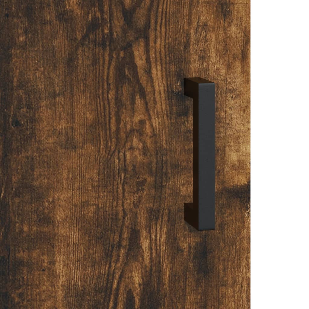 Buffet haut Chêne fumé 34,5x34x180 cm Bois d'ingénierie - XIOS