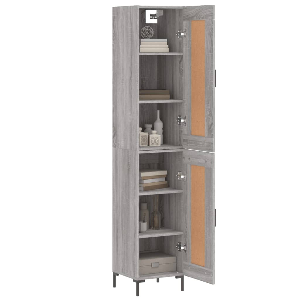Buffet haut Sonoma gris 34,5x34x180 cm Bois d'ingénierie - XIOS