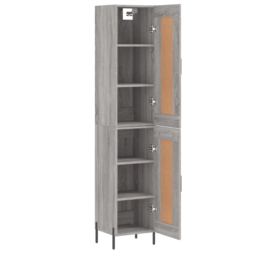 Buffet haut Sonoma gris 34,5x34x180 cm Bois d'ingénierie - XIOS