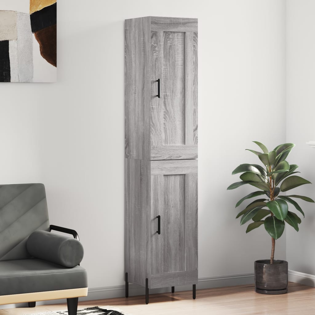 Buffet haut Sonoma gris 34,5x34x180 cm Bois d'ingénierie - XIOS