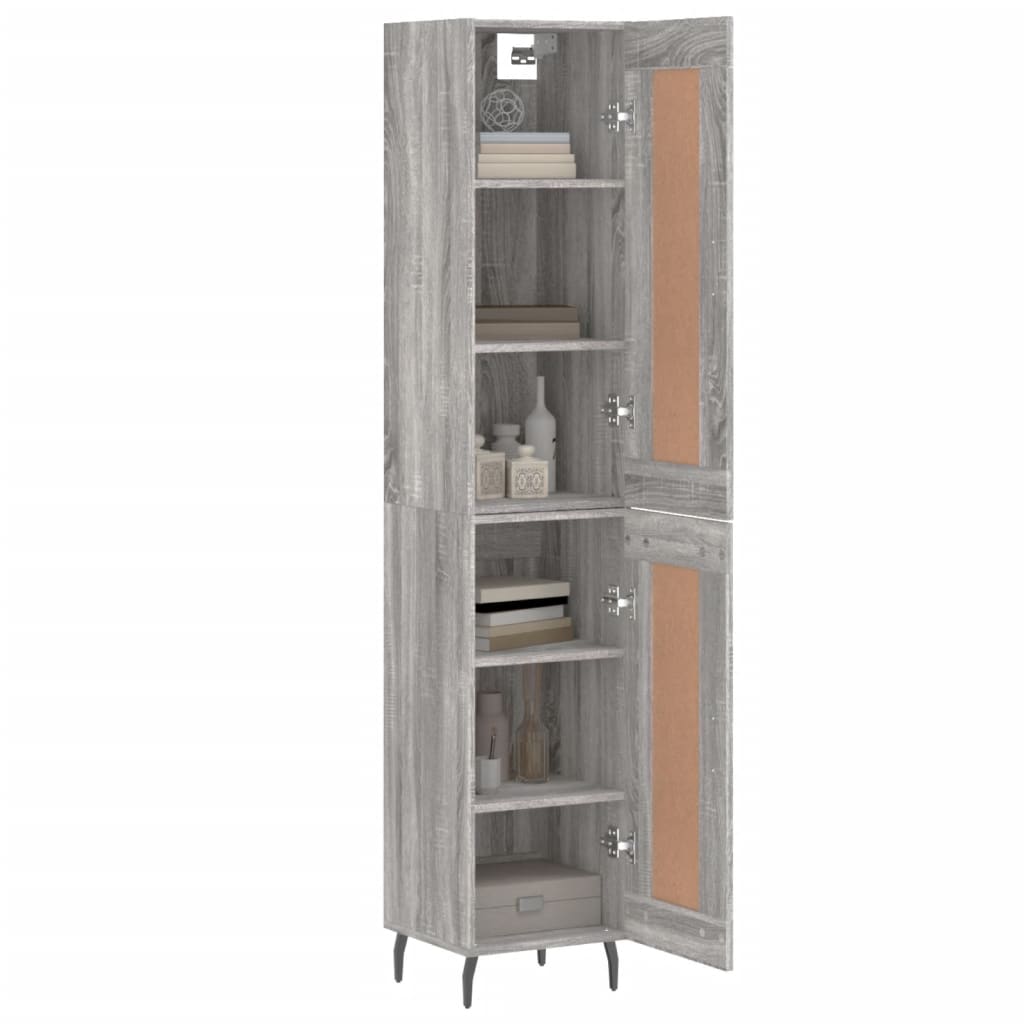 Buffet haut Sonoma gris 34,5x34x180 cm Bois d'ingénierie - XIOS