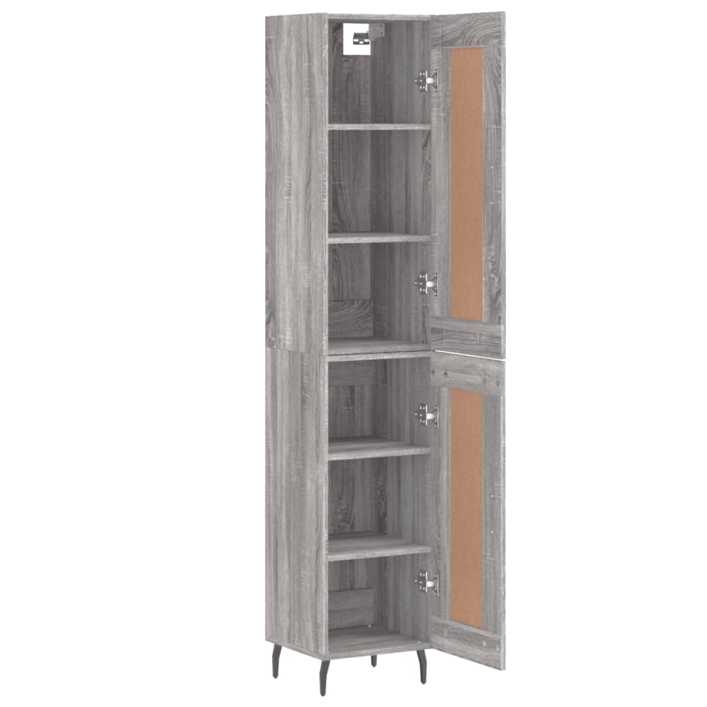 Buffet haut Sonoma gris 34,5x34x180 cm Bois d'ingénierie - XIOS