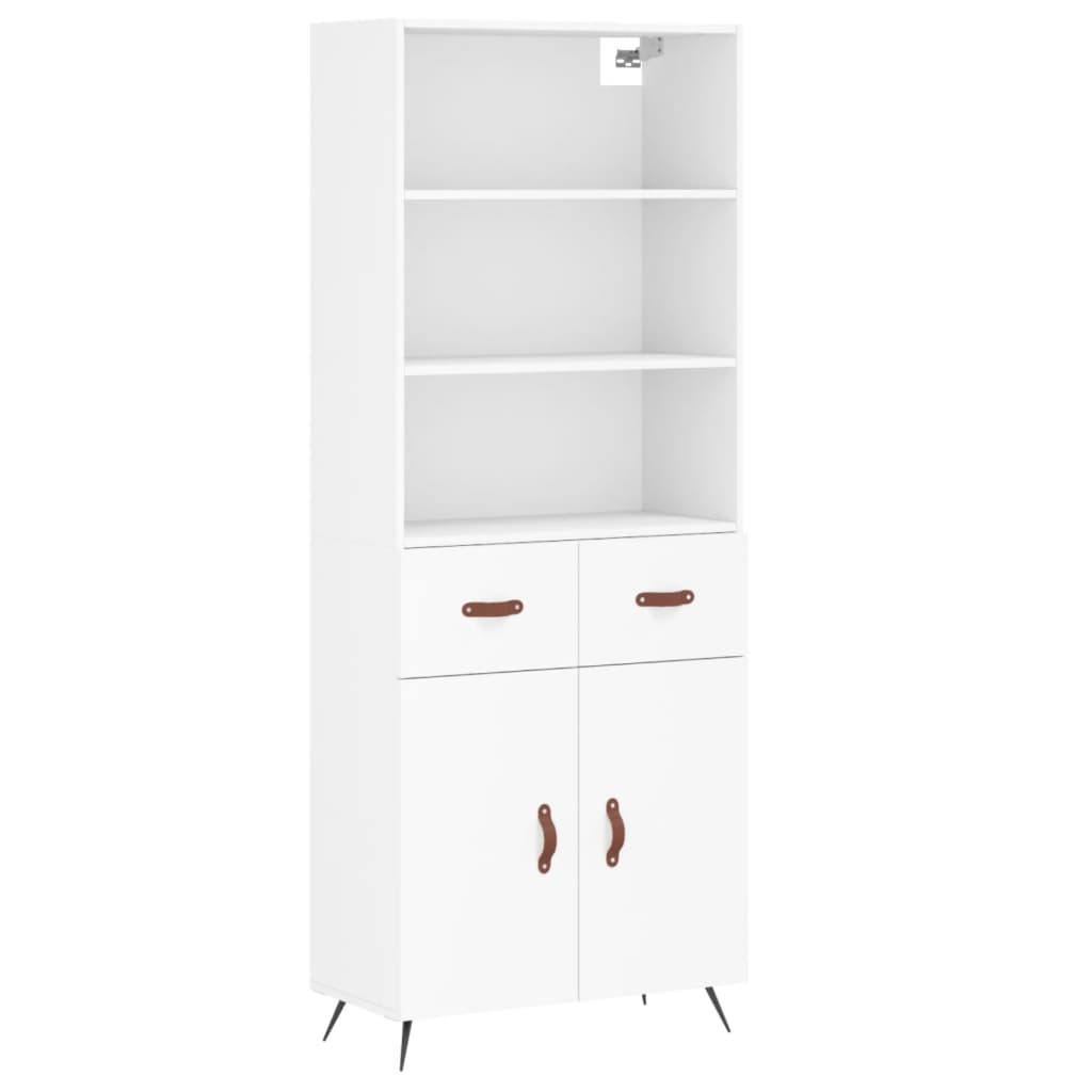 Buffet haut Blanc 69,5x34x180 cm Bois d'ingénierie - XIOS