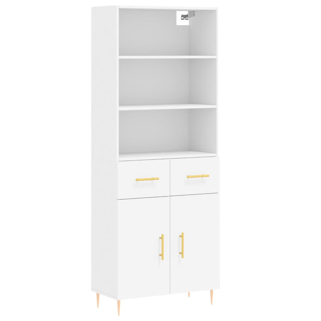 Buffet haut Blanc 69,5x34x180 cm Bois d'ingénierie - XIOS