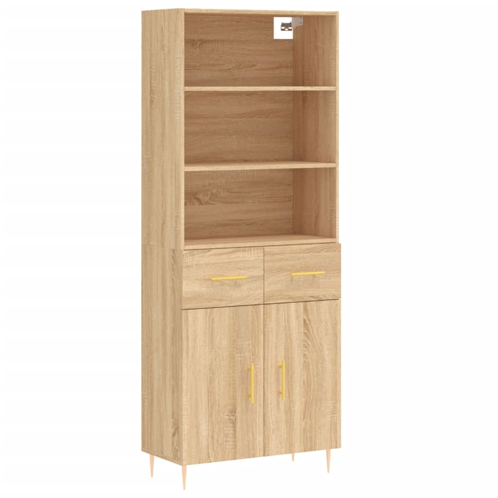 Buffet haut Chêne sonoma 69,5x34x180 cm Bois d'ingénierie - XIOS