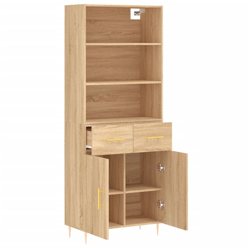 Buffet haut Chêne sonoma 69,5x34x180 cm Bois d'ingénierie - XIOS