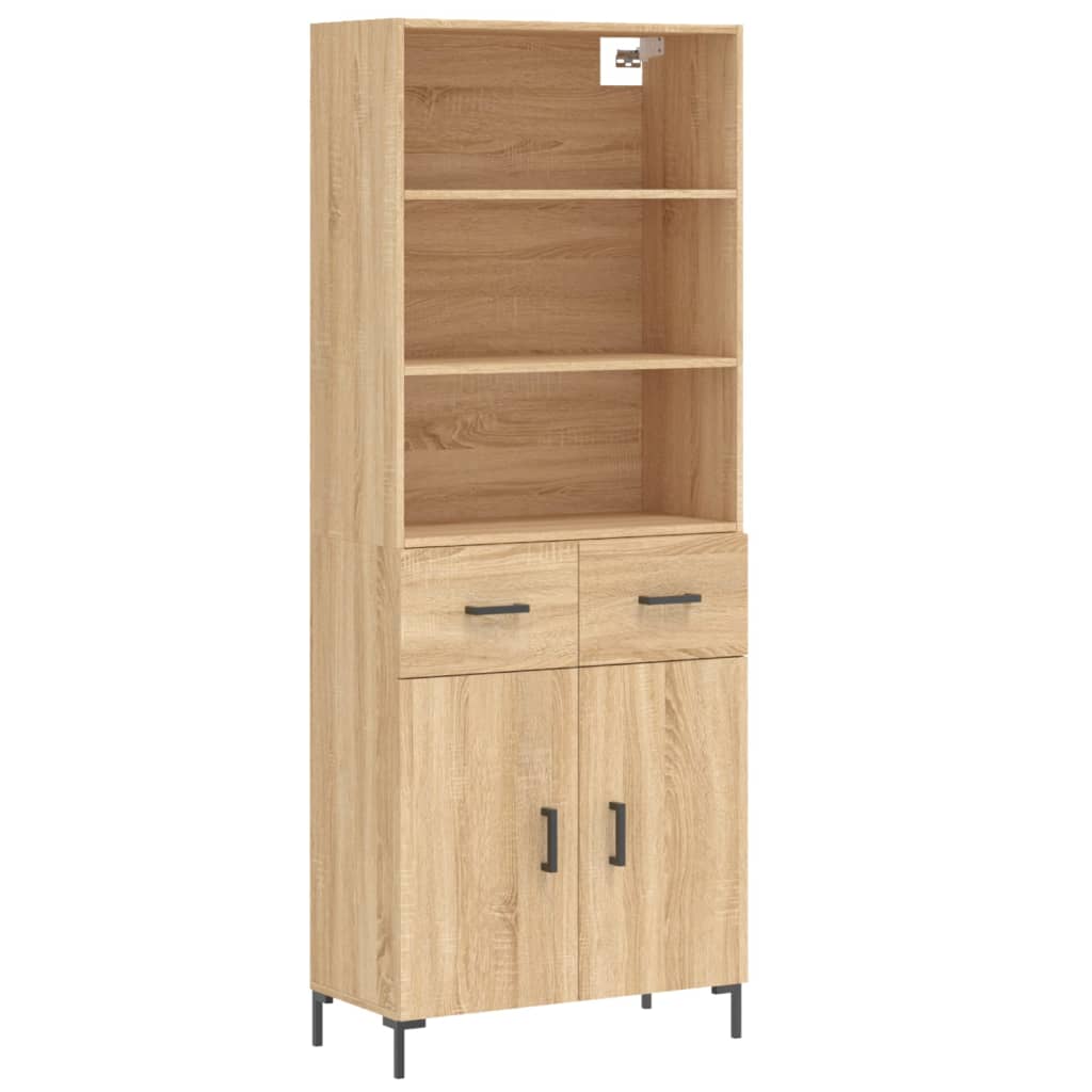 Buffet haut Chêne sonoma 69,5x34x180 cm Bois d'ingénierie - XIOS