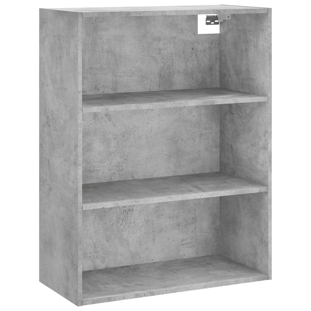 Buffet haut Gris béton 69,5x34x180 cm Bois d'ingénierie - XIOS