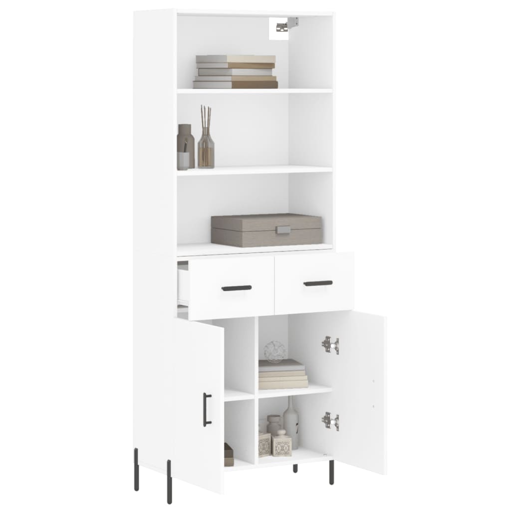 Buffet haut Blanc 69,5x34x180 cm Bois d'ingénierie - XIOS