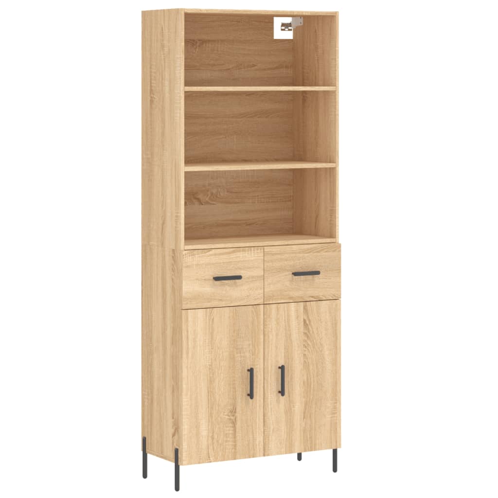 Buffet haut Chêne sonoma 69,5x34x180 cm Bois d'ingénierie - XIOS