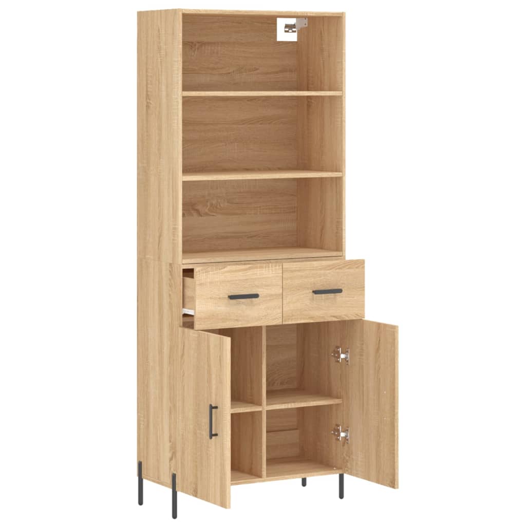 Buffet haut Chêne sonoma 69,5x34x180 cm Bois d'ingénierie - XIOS