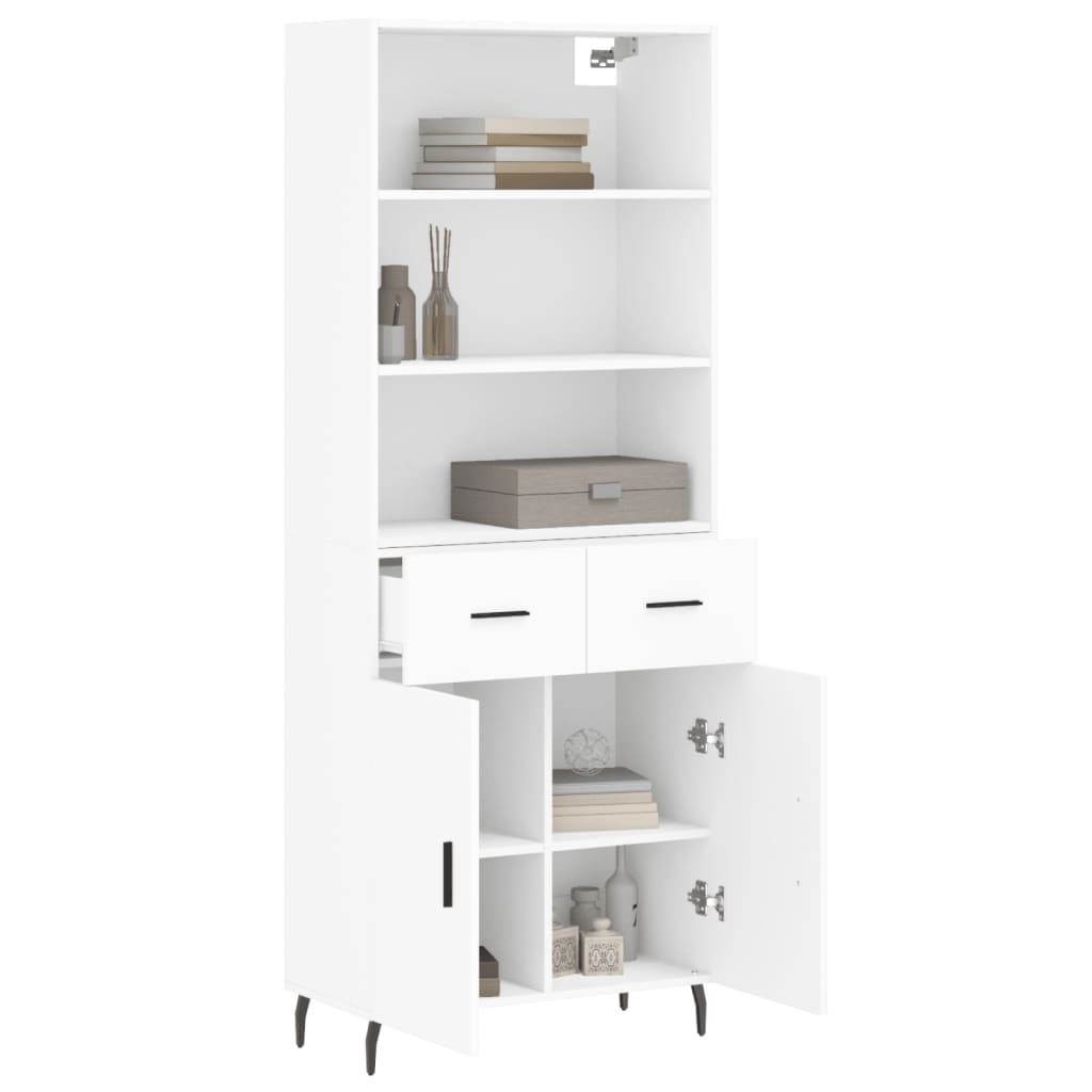 Buffet haut Blanc 69,5x34x180 cm Bois d'ingénierie - XIOS