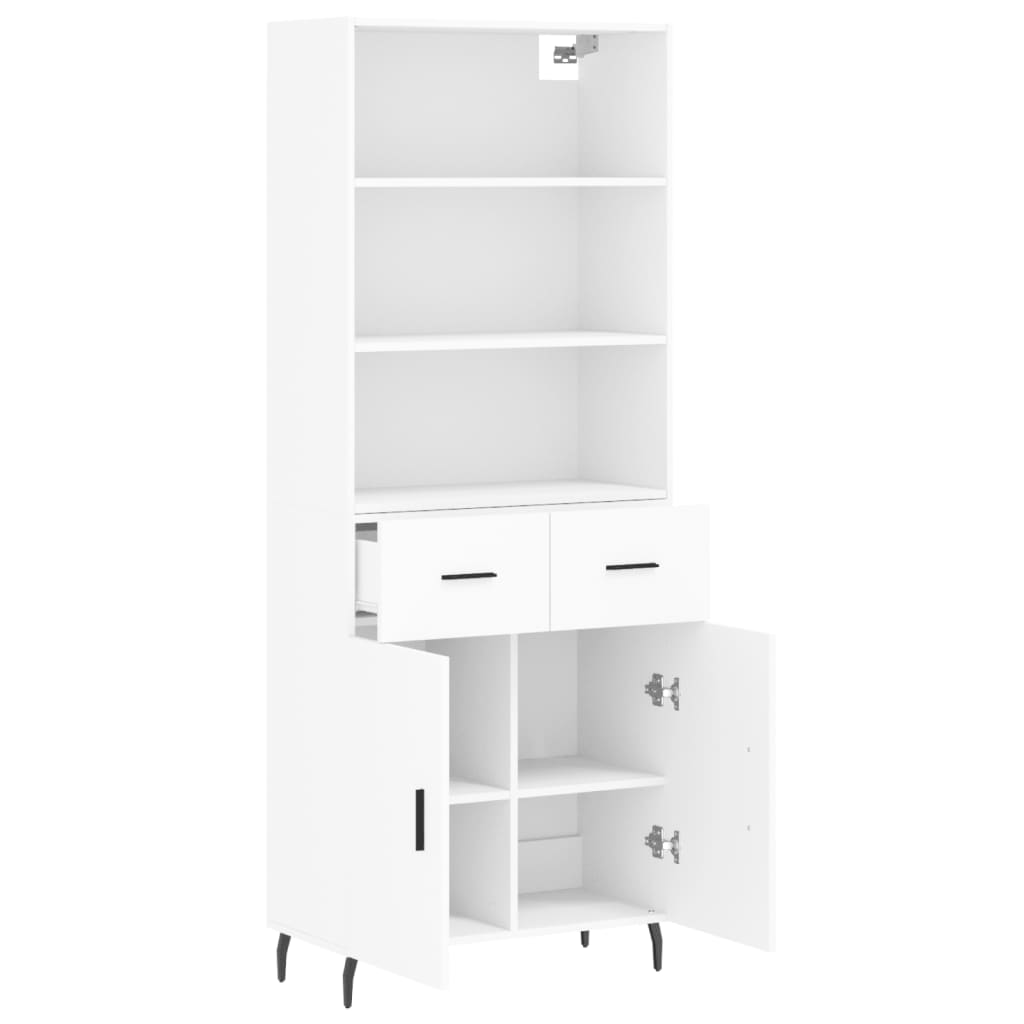 Buffet haut Blanc 69,5x34x180 cm Bois d'ingénierie - XIOS