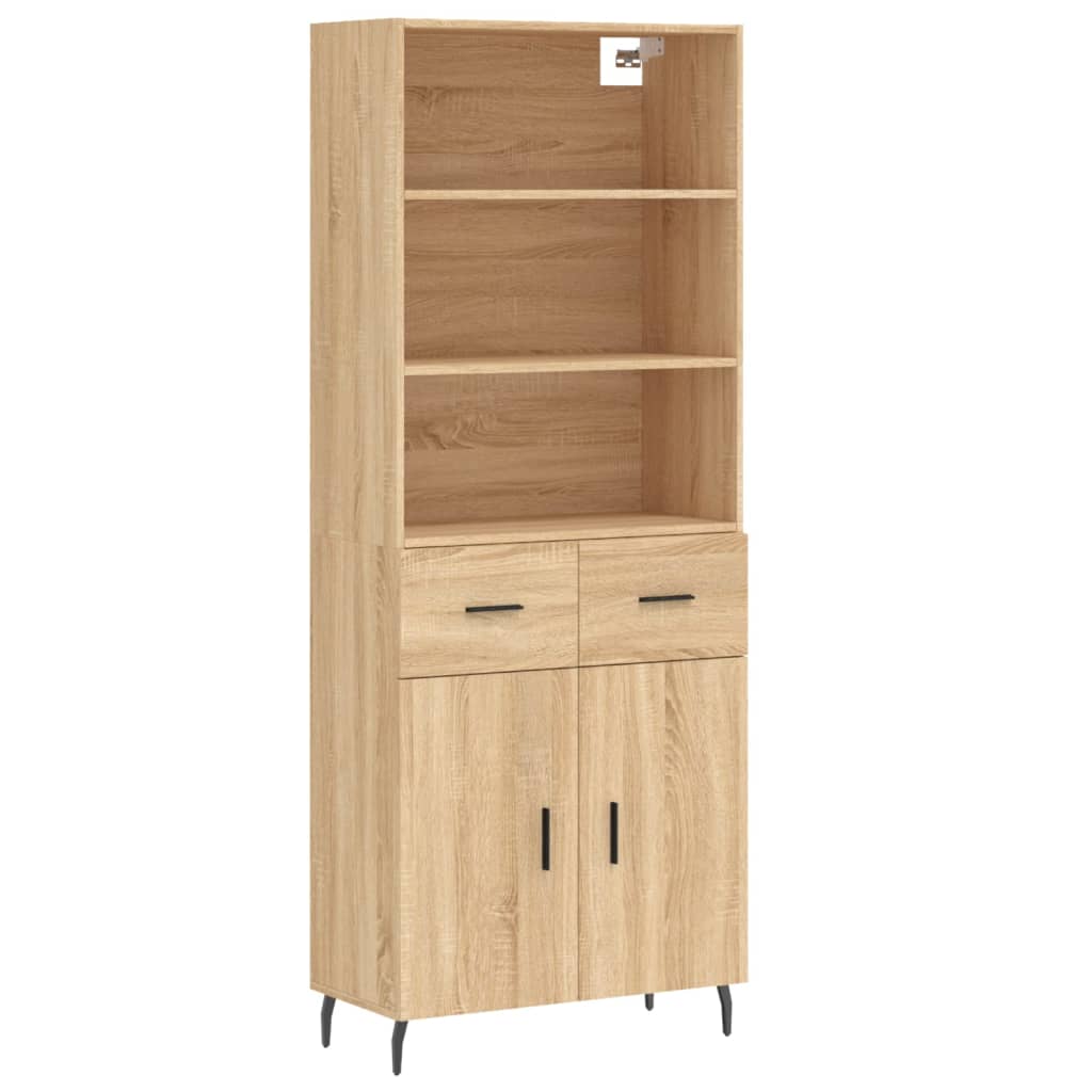Buffet haut Chêne sonoma 69,5x34x180 cm Bois d'ingénierie - XIOS