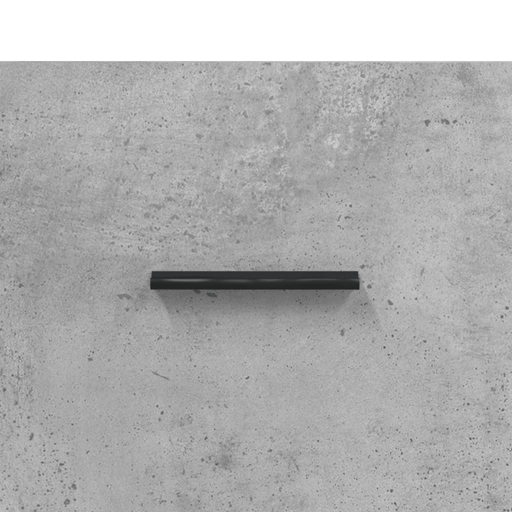 Buffet haut Gris béton 69,5x34x180 cm Bois d'ingénierie - XIOS