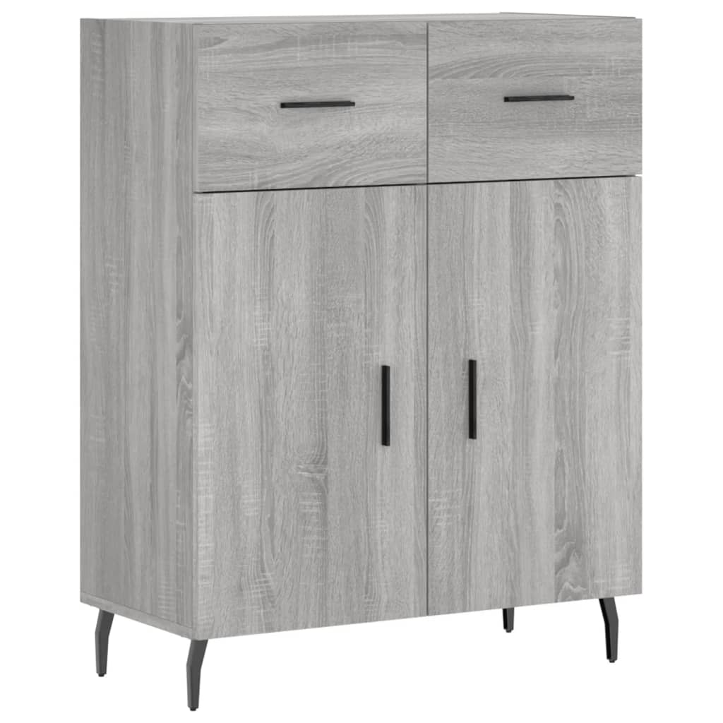 Buffet haut Sonoma gris 69,5x34x180 cm Bois d'ingénierie - XIOS