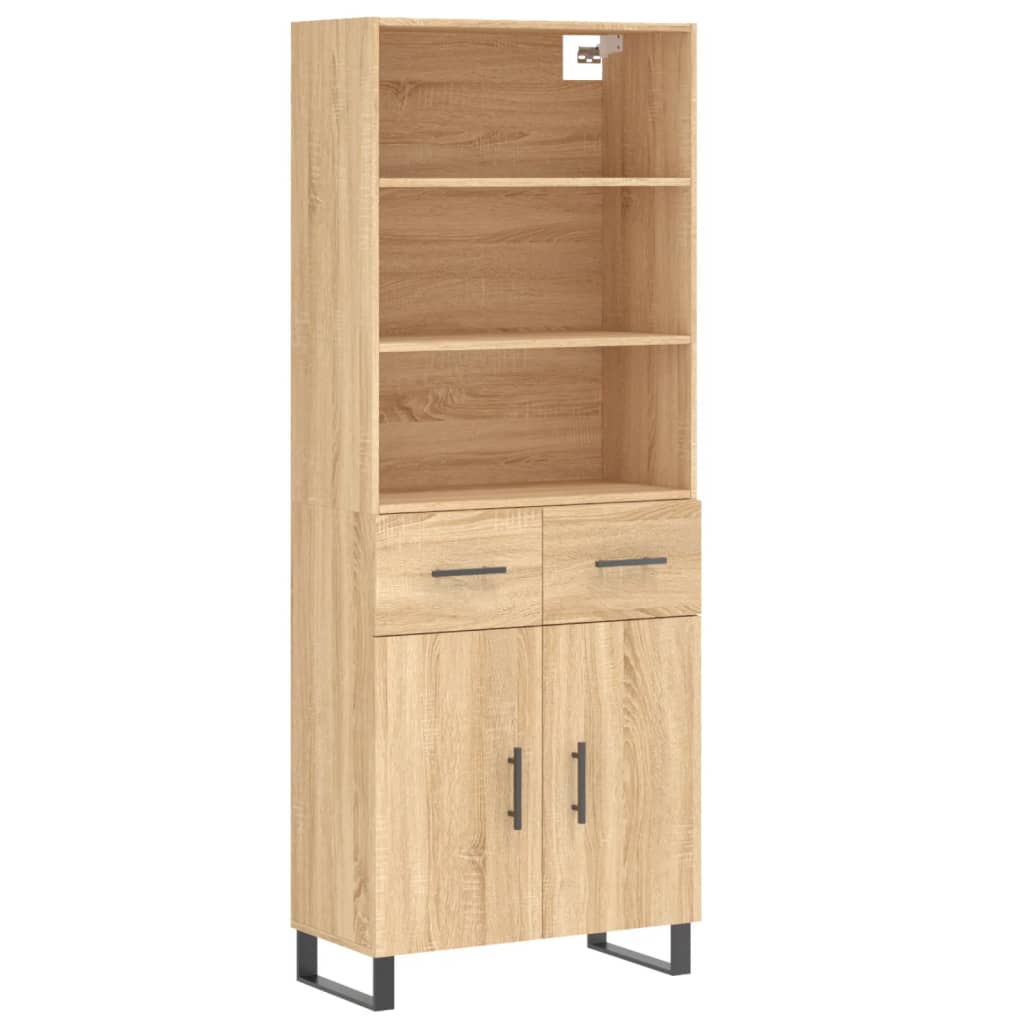 Buffet haut Chêne sonoma 69,5x34x180 cm Bois d'ingénierie - XIOS
