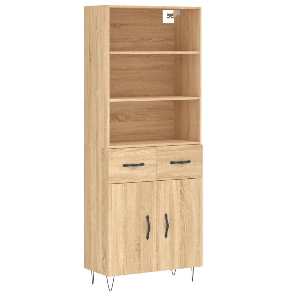 Buffet haut Chêne sonoma 69,5x34x180 cm Bois d'ingénierie - XIOS