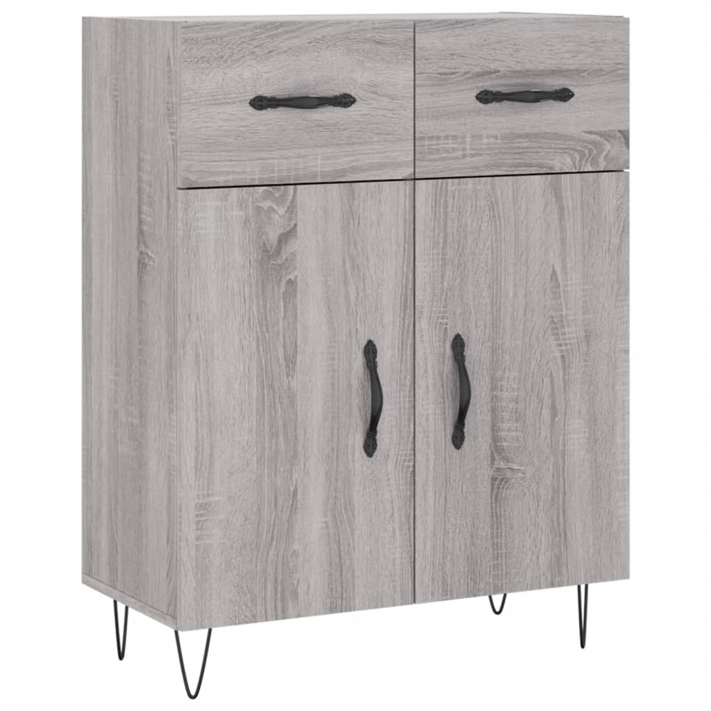 Buffet haut Sonoma gris 69,5x34x180 cm Bois d'ingénierie - XIOS