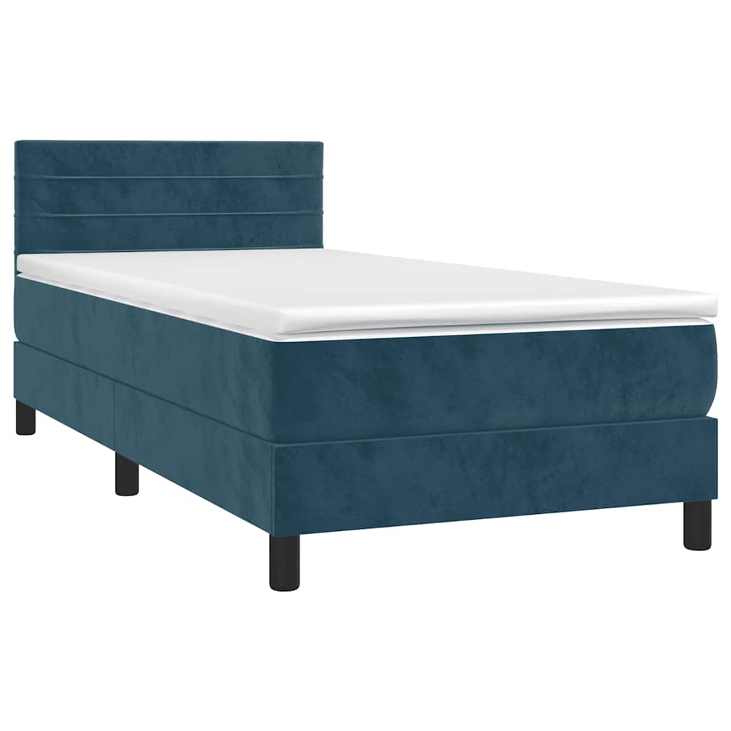 Sommier à lattes de lit avec matelas Bleu foncé 90x200 cm - XIOS