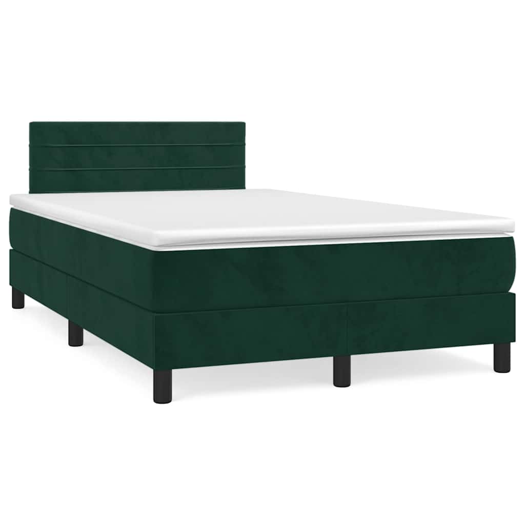 Sommier à lattes de lit et matelas Vert foncé 120x200cm Velours - XIOS