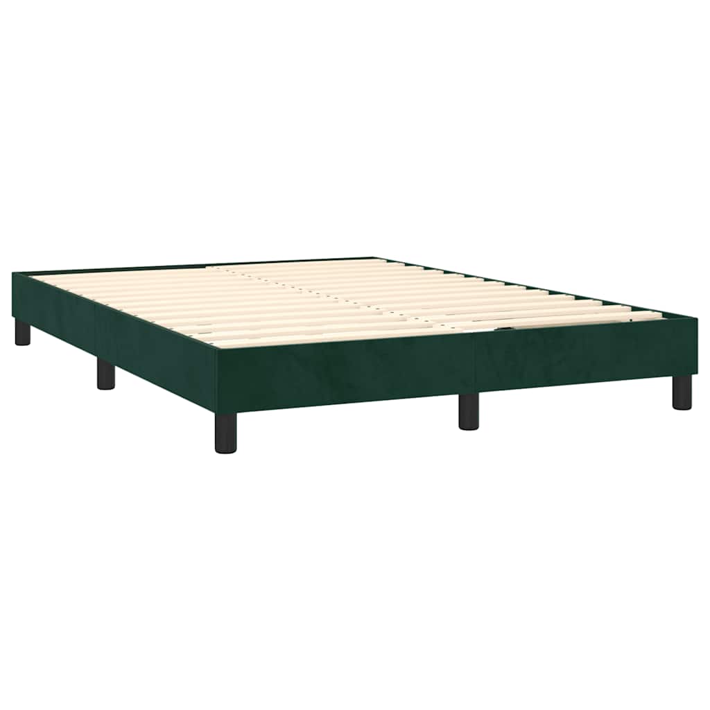 Sommier à lattes de lit et matelas Vert foncé 140x200cm Velours - XIOS