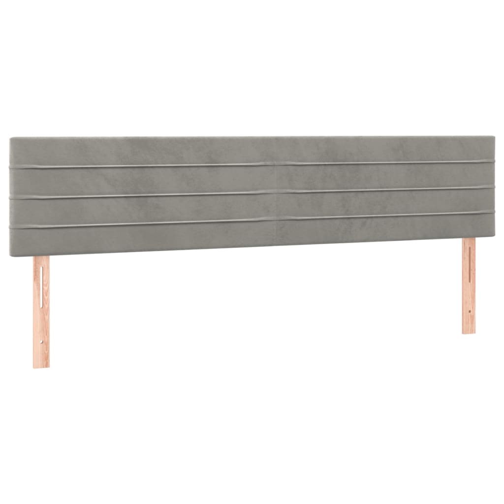Sommier à lattes de lit et matelas Gris clair 180x200cm Velours - XIOS