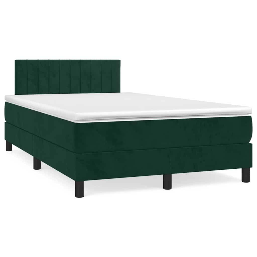 Sommier à lattes de lit et matelas Vert foncé 120x200cm Velours - XIOS