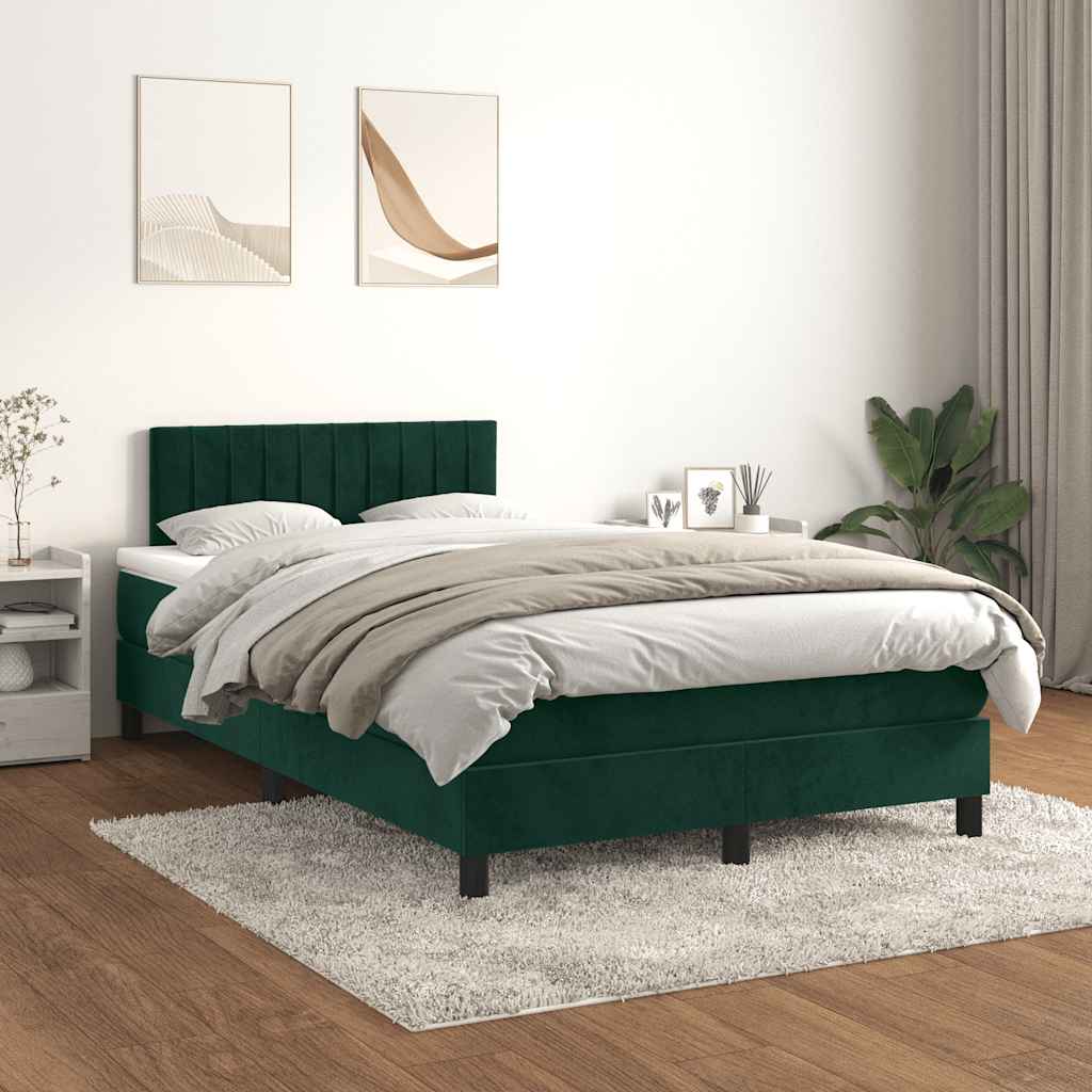 Sommier à lattes de lit et matelas Vert foncé 120x200cm Velours - XIOS