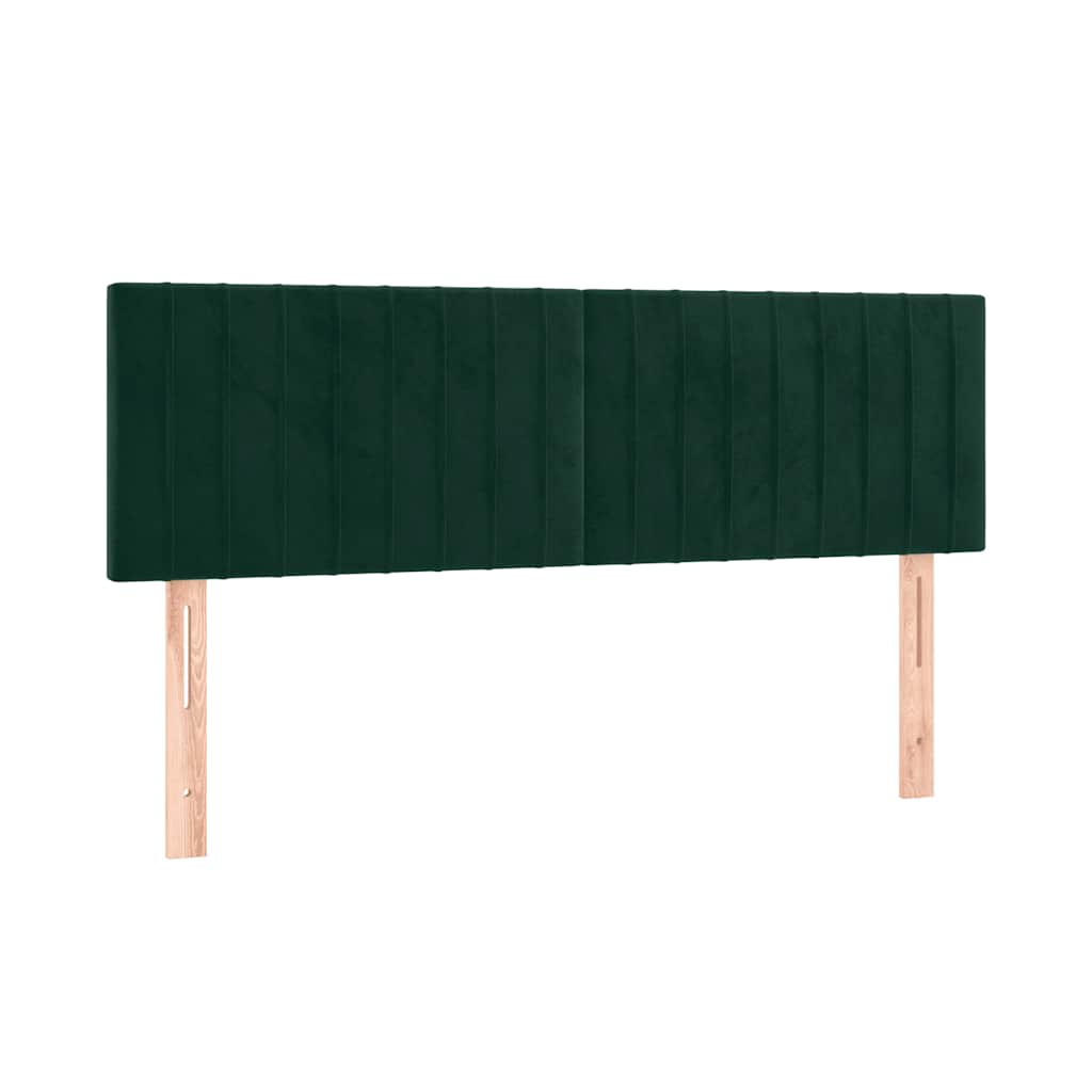 Sommier à lattes de lit et matelas Vert foncé 140x190cm Velours - XIOS