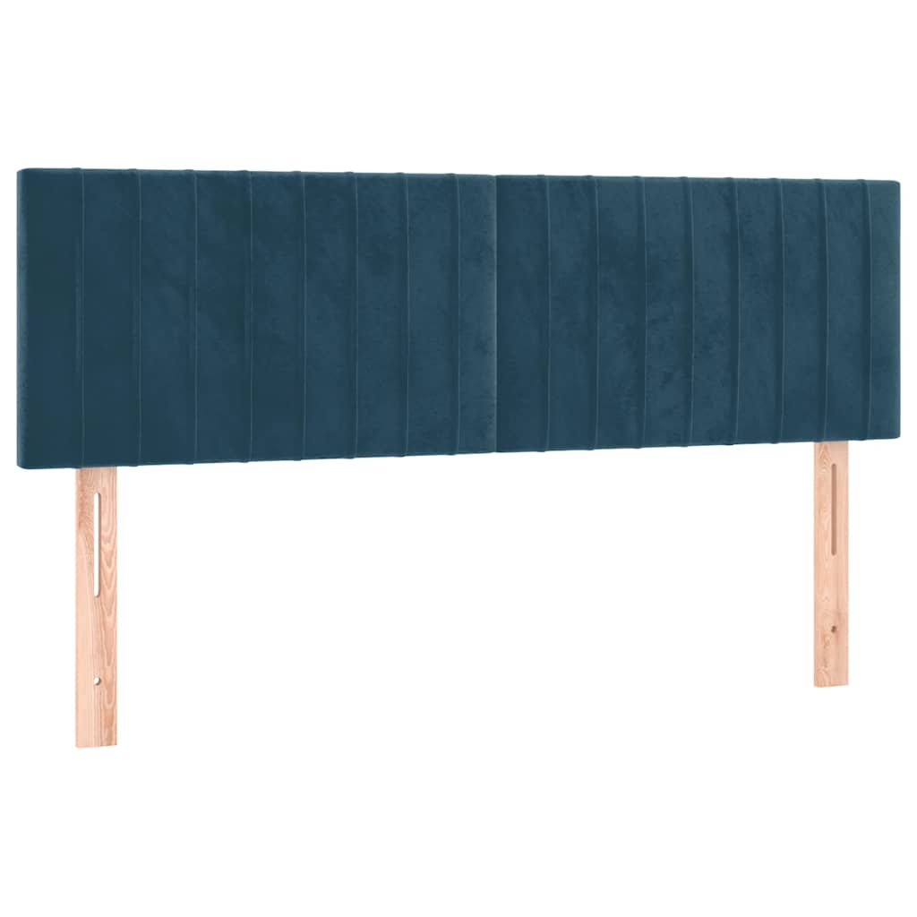 Sommier à lattes de lit et matelas Bleu foncé 140x200cm Velours - XIOS