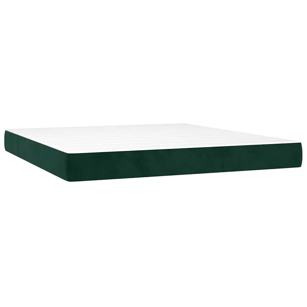Sommier à lattes de lit et matelas Vert foncé 160x200cm Velours - XIOS