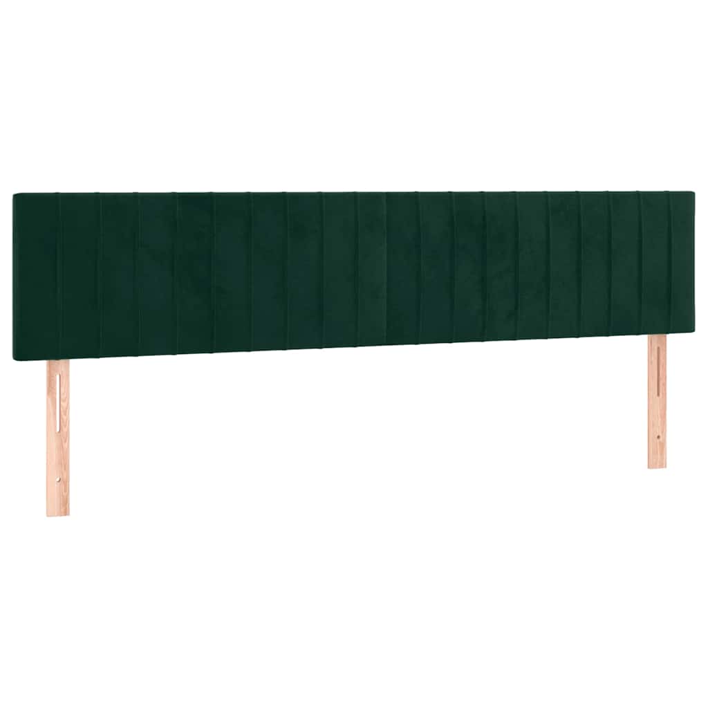 Sommier à lattes de lit et matelas Vert foncé 180x200cm Velours
