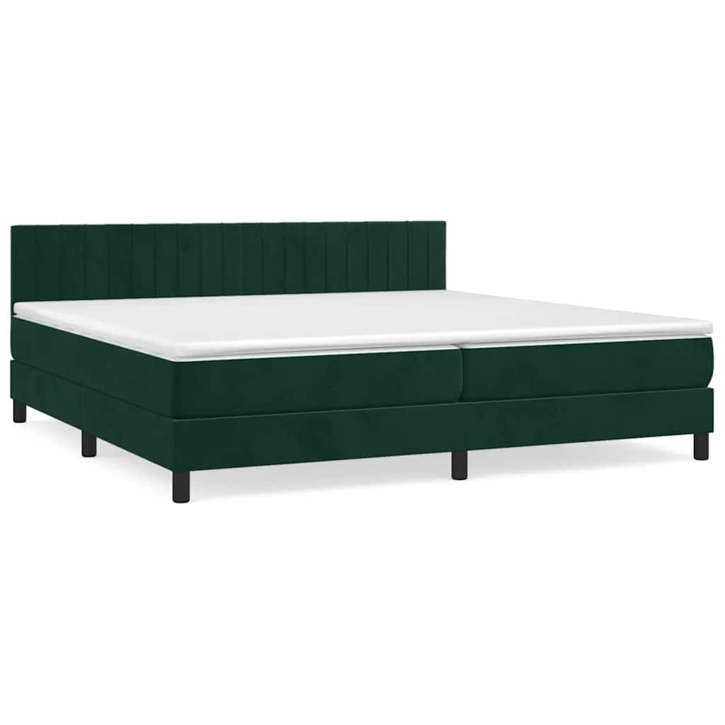 Sommier à lattes de lit et matelas Vert foncé 200x200cm Velours - XIOS