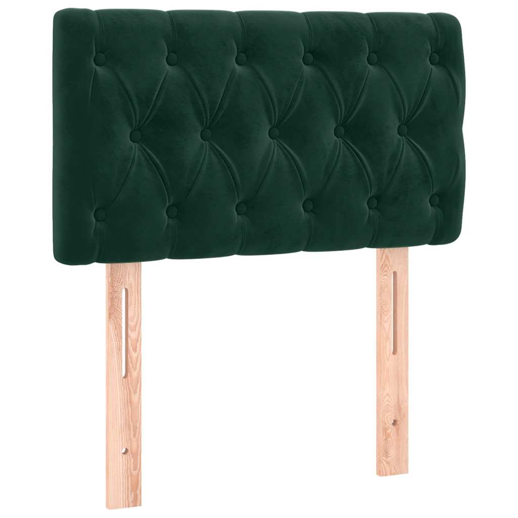 Sommier à lattes de lit et matelas Vert foncé 80x200 cm Velours - XIOS