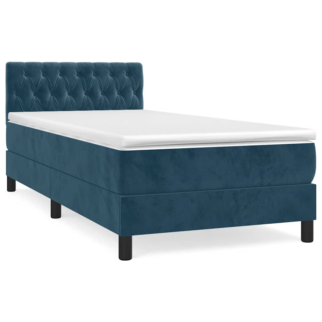 Sommier à lattes de lit avec matelas Bleu foncé 90x190 cm - XIOS