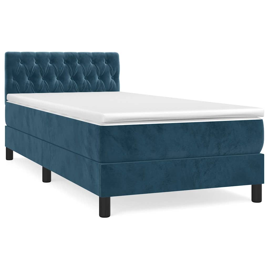 Sommier à lattes de lit avec matelas Bleu foncé 90x200 cm - XIOS