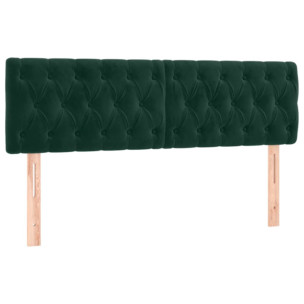 Sommier à lattes de lit et matelas Vert foncé 140x200cm Velours - XIOS