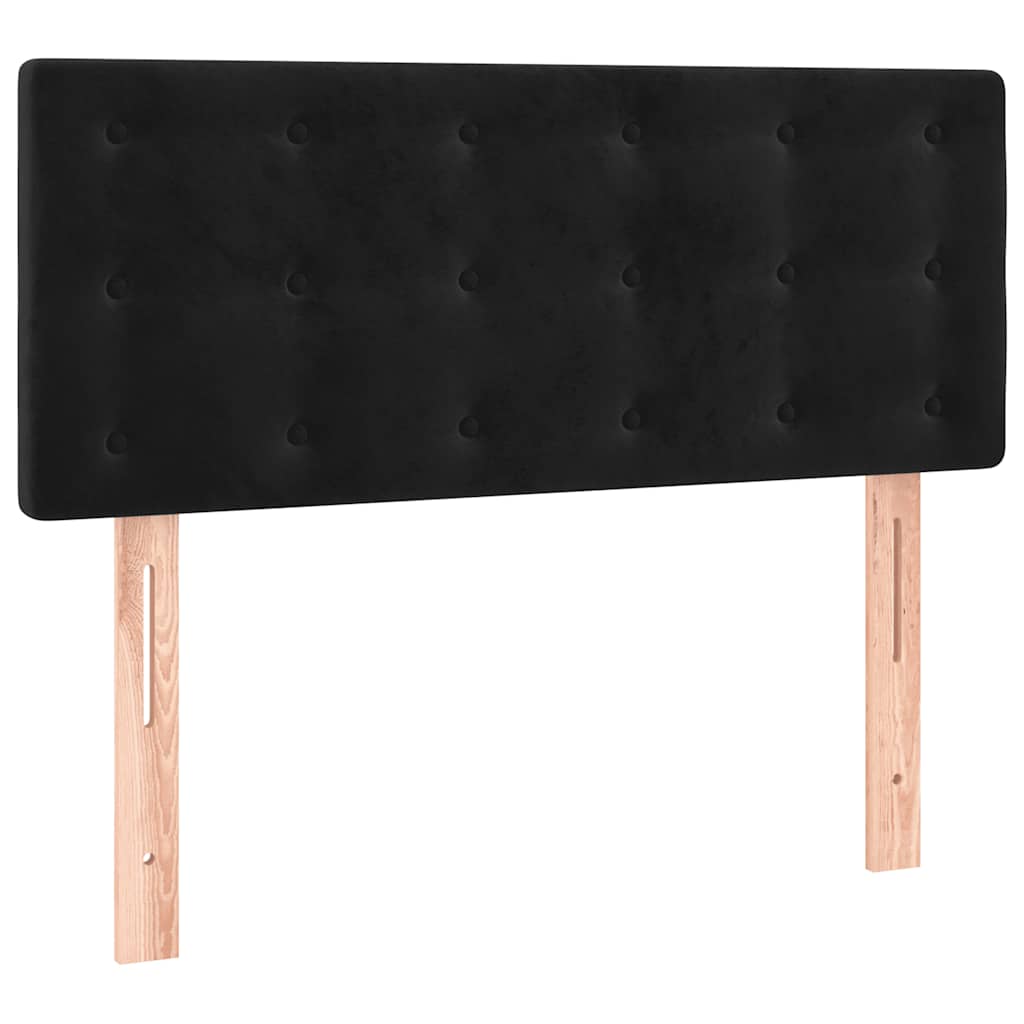Sommier à lattes de lit et matelas Noir 80x200 cm Velours - XIOS