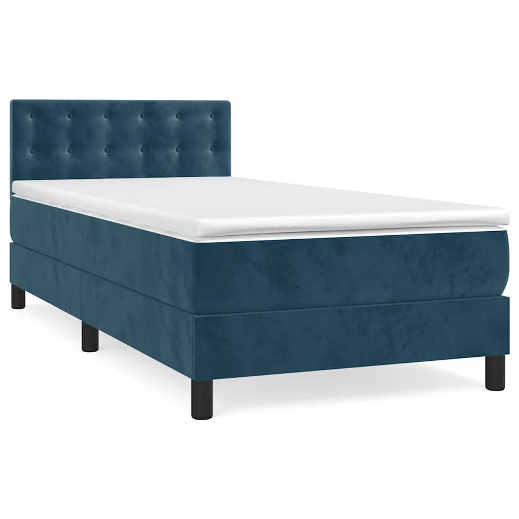 Sommier à lattes de lit avec matelas Bleu foncé 90x200 cm - XIOS