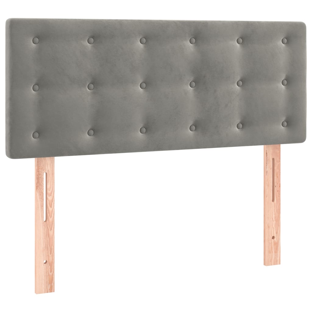 Sommier à lattes de lit et matelas Gris clair 120x200cm Velours - XIOS
