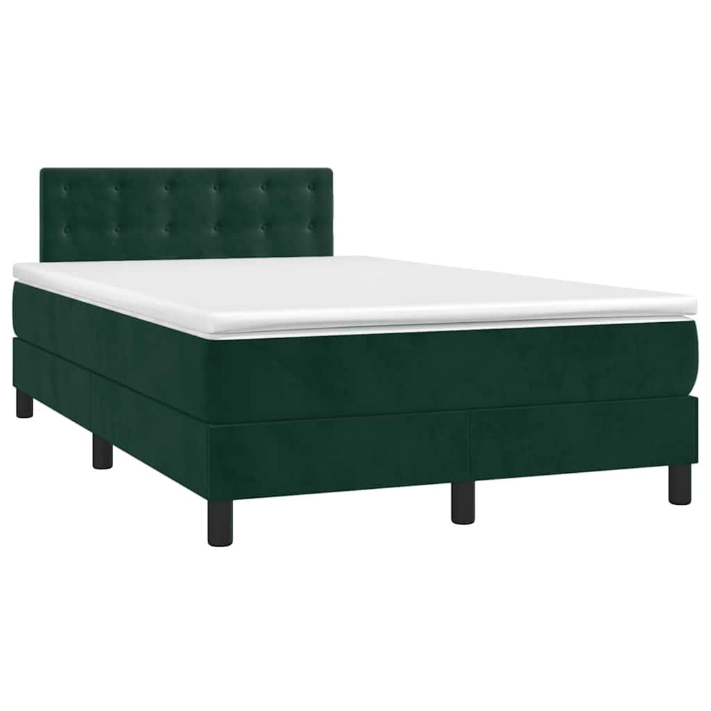 Sommier à lattes de lit et matelas Vert foncé 120x200cm Velours - XIOS