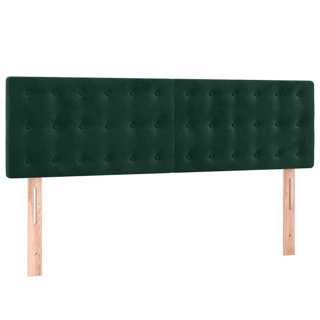 Sommier à lattes de lit et matelas Vert foncé 140x190cm Velours - XIOS